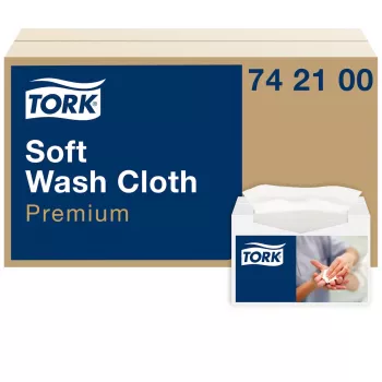 Panos de lavar Tork Premium Soft 1 folha brancos, 1080 panos (742100)