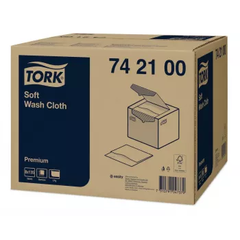 Panos de lavar Tork Premium Soft 1 folha brancos, 1080 panos (742100)