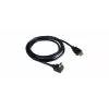 Cabo HDMI High-Speed com Ethernet Kramer C-HM/RA-3, angular para reto, 0,9 m, cinzento, 4K 97-0143003