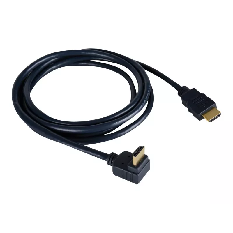 Cabo HDMI High-Speed com Ethernet Kramer C-HM/RA-3, angular para reto, 0,9 m, cinzento, 4K 97-0143003