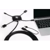 Cabo adaptador de apresentação multi-formato Kramer K-SPIDER - HDMI/DisplayPort/Mini DisplayPort/USB-C para HDMI/USB - 3,05 m - 4K ativo 91-00015599