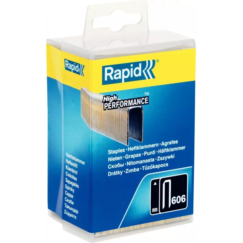 Agrafos estreitos Rapid tipo 606, 30 mm, arame de aço galvanizado, revestido a resina, pack de 1 40303096
