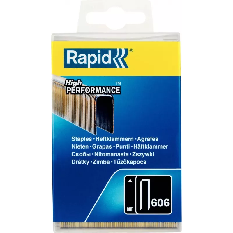 Agrafos estreitos Rapid tipo 606, 30 mm, arame de aço galvanizado, revestido a resina, pack de 1 40303096