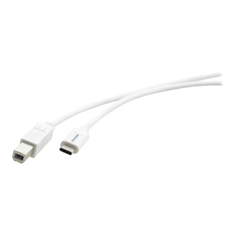 Cabo USB 2.0 Kramer C-USB/CB-10, ficha USB-C para ficha USB-B, 3 m, branco 96-02357110