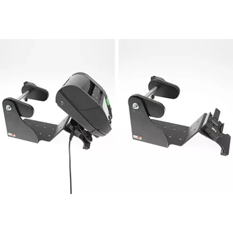 Brodit Suporte de impressora com função de rolo de etiquetas para Zebra Alpha 30L/40L, VESA75, AMPS, MultiMoveClip, Power Block 217034