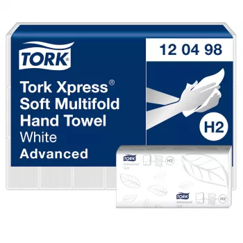 TORK Xpress Soft H2 Advanced Toalhas de papel interfolhadas 2 folhas, branco, 3780 folhas (120498)