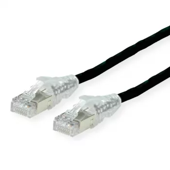 DÄTWYLER Cabo patch de cobre Cat.5e S/UTP, bainha PVC, fichas AMP v2, preto, 1,0 m 21.15.7031