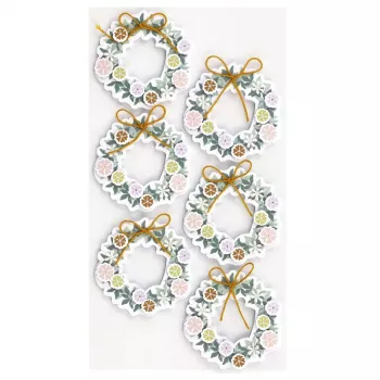Autocolantes de papel coroa de porta 3D Artoz, pack de 6 185600-221