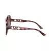 Michael Kors MK2214U39989T óculos de sol de mulher quadrados em acetato, armação tartaruga escura, lentes castanhas degradê, 56mm