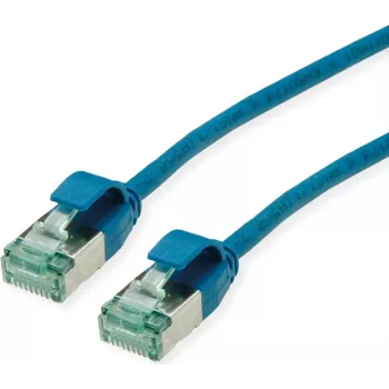 Cabo de patch ROLINE RM U/FTP Cat.6A/Class EA SLIM azul 0,3m - FTP 21.45.3341