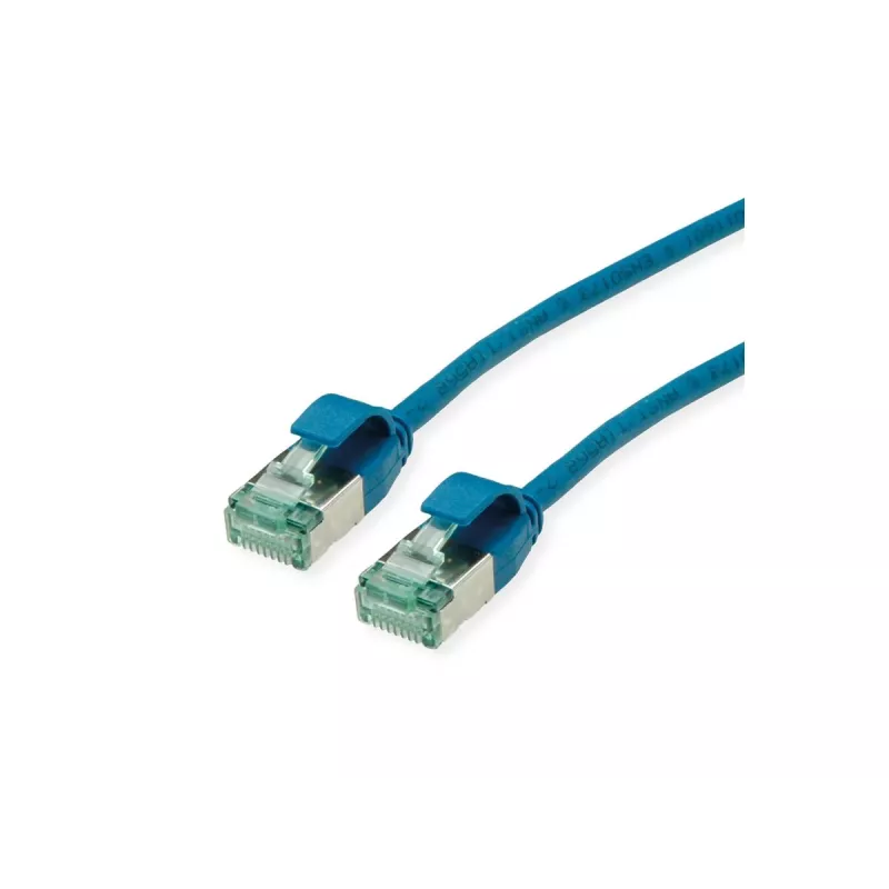 Cabo de patch ROLINE RM U/FTP Cat.6A/Class EA SLIM azul 0,3m - FTP 21.45.3341