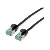 Cabo de patch ROLINE RM U/FTP Cat.6A Slim, preto, 0,3 m 21.45.3351
