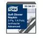 Guardanapos TORK Soft Dinner Advanced antracite 3 camadas 39 x 39,5 cm, 100 unidades (509401)