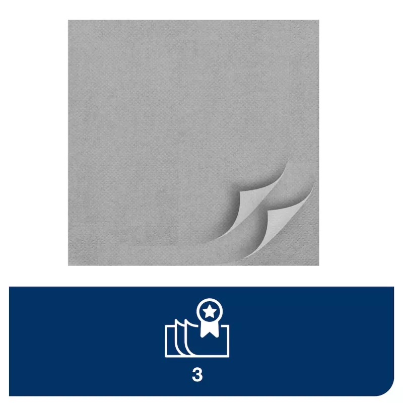 Guardanapos TORK Soft Dinner Advanced antracite 3 camadas 39 x 39,5 cm, 100 unidades (509401)