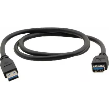 Cabo de extensão USB 3.0 Kramer Electronics ficha USB-A macho para conector USB-A fêmea, 1,6 m, preto (96-02310006)