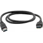 Cabo de extensão USB 3.0 Kramer Electronics ficha USB-A macho para conector USB-A fêmea, 1,6 m, preto (96-02310006)
