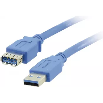 Cabo de extensão USB 3.0 Kramer Electronics ficha USB-A macho para conector USB-A fêmea, 1,6 m, preto (96-02310006)