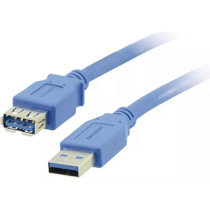 Cabo de extensão USB 3.0 Kramer Electronics ficha USB-A macho para conector USB-A fêmea, 1,6 m, preto (96-02310006)