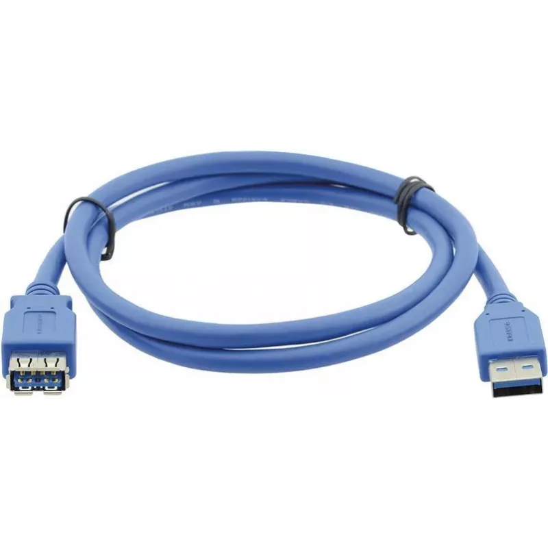 Cabo de extensão USB 3.0 Kramer Electronics ficha USB-A macho para conector USB-A fêmea, 1,6 m, preto (96-02310006)