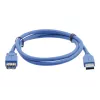 Cabo de extensão USB 3.0 Kramer Electronics ficha USB-A macho para conector USB-A fêmea, 1,6 m, preto (96-02310006)