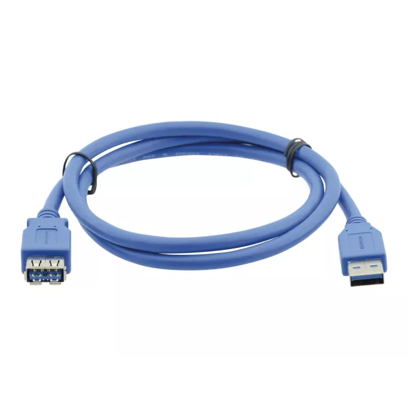 Cabo de extensão USB 3.0 Kramer Electronics ficha USB-A macho para conector USB-A fêmea, 1,6 m, preto (96-02310006)