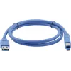 Cabo USB 3.0 Kramer C-USB3/AB-6, ficha USB-A macho para ficha USB-B macho, 1,83 m, azul 96-0235006