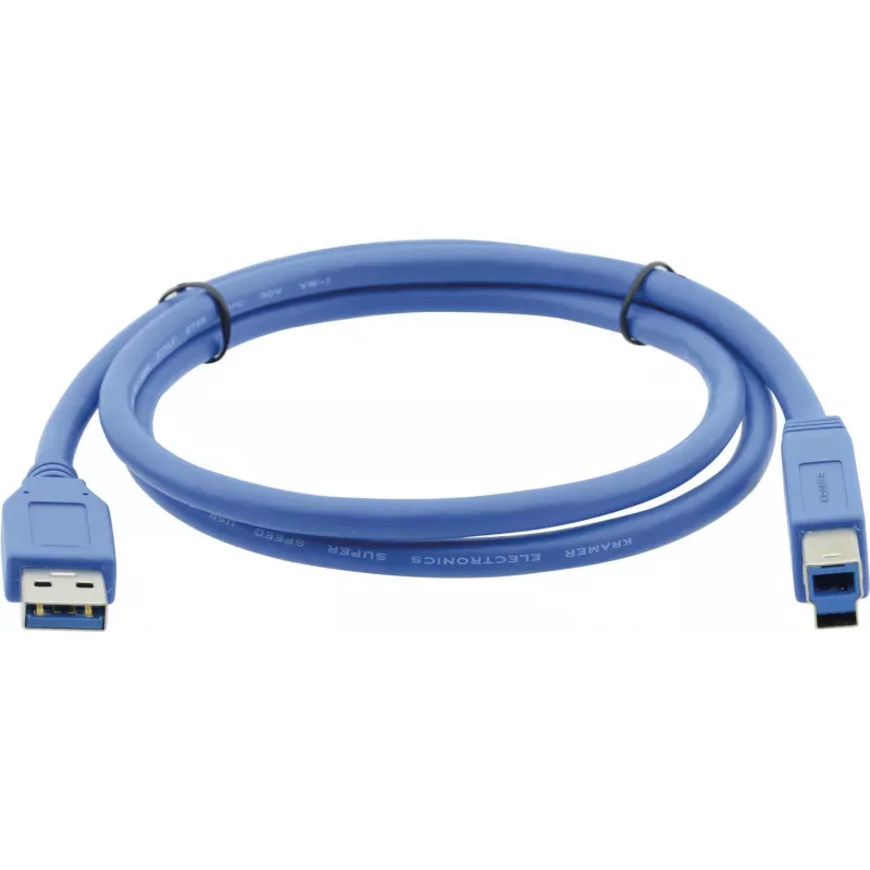 Cabo USB 3.0 Kramer C-USB3/AB-6, ficha USB-A macho para ficha USB-B macho, 1,83 m, azul 96-0235006