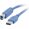 Cabo USB 3.0 Kramer C-USB3/AB-6, ficha USB-A macho para ficha USB-B macho, 1,83 m, azul 96-0235006
