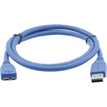 Cabo USB 3.2 Gen 1 Kramer C-USB3/MICROB, USB-A para Micro-USB B, 1,8 m, azul 96-02356006