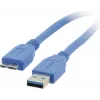 Cabo USB 3.2 Gen 1 Kramer C-USB3/MICROB, USB-A para Micro-USB B, 1,8 m, azul 96-02356006