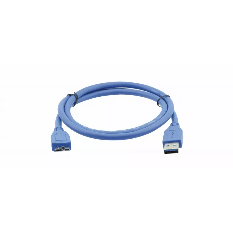 Cabo USB 3.2 Gen 1 Kramer C-USB3/MICROB, USB-A para Micro-USB B, 1,8 m, azul 96-02356006
