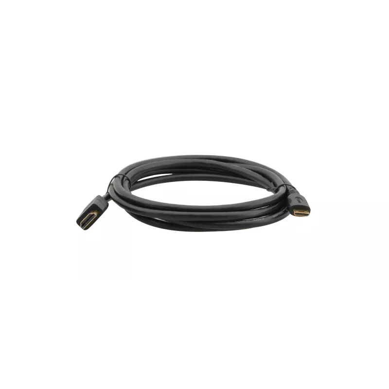 Cabo HDMI High-Speed com Ethernet Kramer C-HM/HM/A-C-6, ficha Mini HDMI Type-C macho para ficha HDMI Type-A macho, 1,8 m, preto 97-01115006