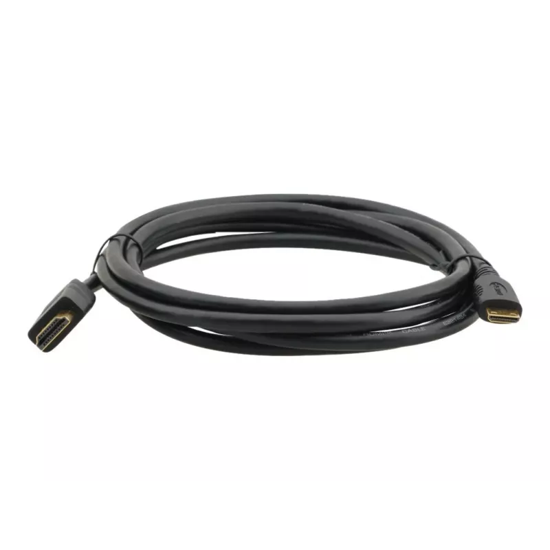 Cabo HDMI High-Speed com Ethernet Kramer C-HM/HM/A-C-6, ficha Mini HDMI Type-C macho para ficha HDMI Type-A macho, 1,8 m, preto 97-01115006