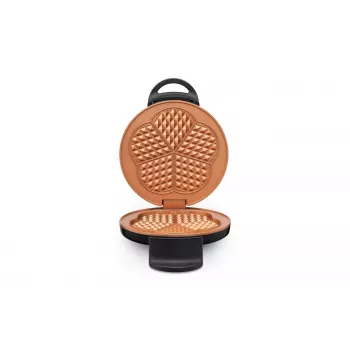 Máquina de waffles Trisa Retro em forma de coração, 5 waffles, preta (7384,4212)
