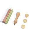 Conjunto de cera de selar Artoz rosa claro, verde claro, cobre (137605-21)