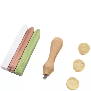 Conjunto de cera de selar Artoz rosa claro, verde claro, cobre (137605-21)