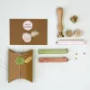 Conjunto de cera de selar Artoz rosa claro, verde claro, cobre (137605-21)