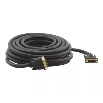 Cabo DVI-D Single Link série Kramer C-DM/DM/XL, ficha DVI-D para ficha DVI-D, 10,6 m, preto, parafusos serrilhados (94-0111035)