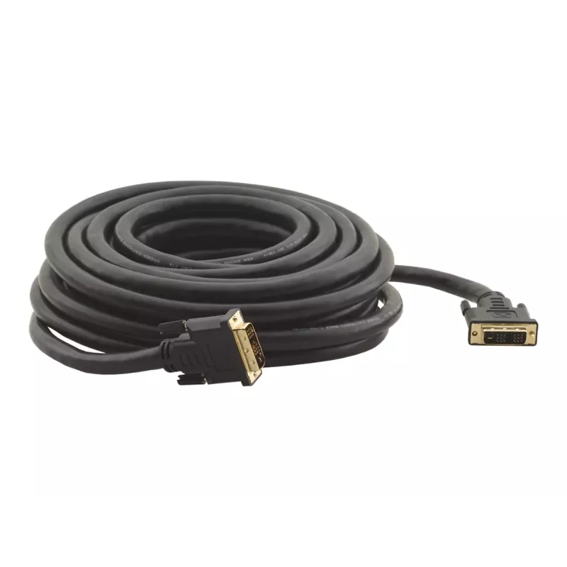Cabo DVI-D Single Link série Kramer C-DM/DM/XL, ficha DVI-D para ficha DVI-D, 10,6 m, preto, parafusos serrilhados (94-0111035)