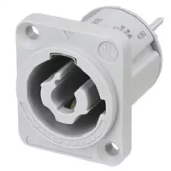 Conector de encastrar Neutrik NAC3MPXXB powerCON TRUE1 TOP, macho, 2+PE, 20 A, 250 V AC, cinzento, montagem em painel