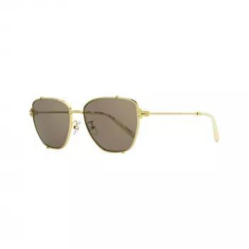 Óculos de sol quadrados de mulher Tory Burch TY6105, armação dark havana, lentes brown gradient, 55mm TY6105-32787N