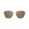 Óculos de sol quadrados de mulher Tory Burch TY6105, armação dark havana, lentes brown gradient, 55mm TY6105-32787N
