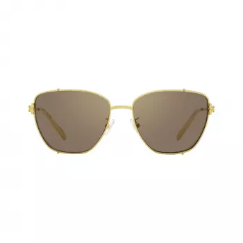 Óculos de sol quadrados de mulher Tory Burch TY6105, armação dark havana, lentes brown gradient, 55mm TY6105-32787N