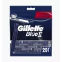Máquina de barbear descartável Gillette Blue II para homem, 20 unid., lâminas duplas com Lubrastrip 7702018466757