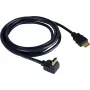 Kramer C-HM/RA-6 Cabo HDMI High-Speed com Ethernet, Ficha HDMI para Ficha HDMI em Ângulo Reto, 1,8m, Triplamente Blindado, Cinzento, Suporte 4K 97-0143006