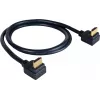 Kramer C-HM/RA-6 Cabo HDMI High-Speed com Ethernet, Ficha HDMI para Ficha HDMI em Ângulo Reto, 1,8m, Triplamente Blindado, Cinzento, Suporte 4K 97-0143006