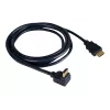 Kramer C-HM/RA-6 Cabo HDMI High-Speed com Ethernet, Ficha HDMI para Ficha HDMI em Ângulo Reto, 1,8m, Triplamente Blindado, Cinzento, Suporte 4K 97-0143006