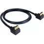 Kramer C-HM/RA2-3 Cabo HDMI High-Speed com Ethernet, Em Ângulo para Em Ângulo, 0,9 m, Cinzento, Suporte 4K 97-0144003
