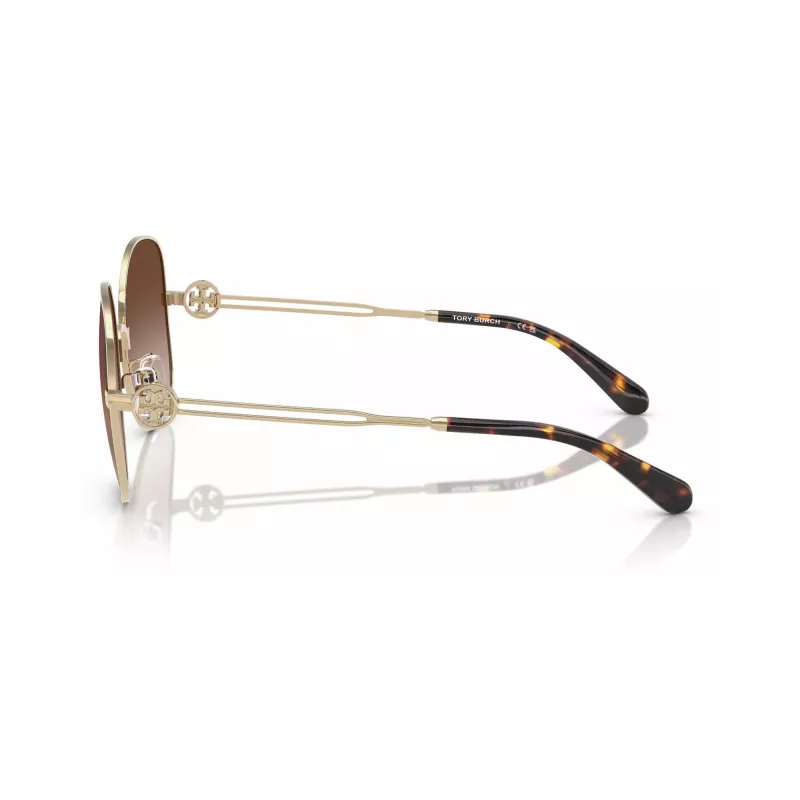Tory Burch TY6112-334613 Óculos de Sol de Mulher Butterfly Dark Havana Castanho Degradê 56/16/140 mm