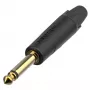 Neutrik NP2XX-AU-0 Ficha Jack Profissional de 1/4 polegadas de 2 Polos, Contactos Dourados, Caixa Niquelada